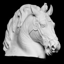 Statua testa di cavallo equestre di Marco Aurelio 20cm