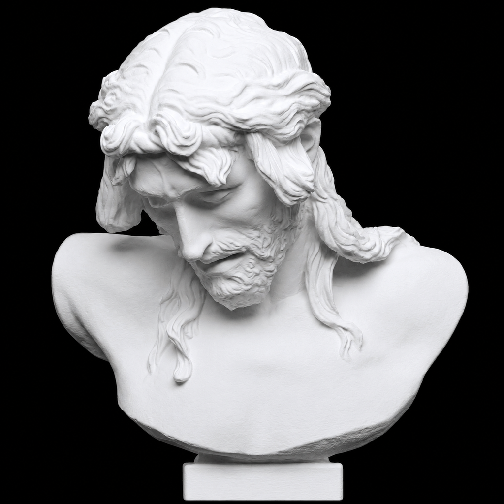 Statua busto Cristo di Donatello