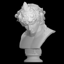 Statua Busto di Antinoo raffigurato come Dioniso 30cm