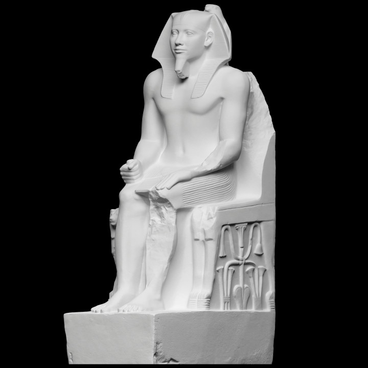Statua Re Khafre intronizzato con il falco di Horus Egitto 25cm