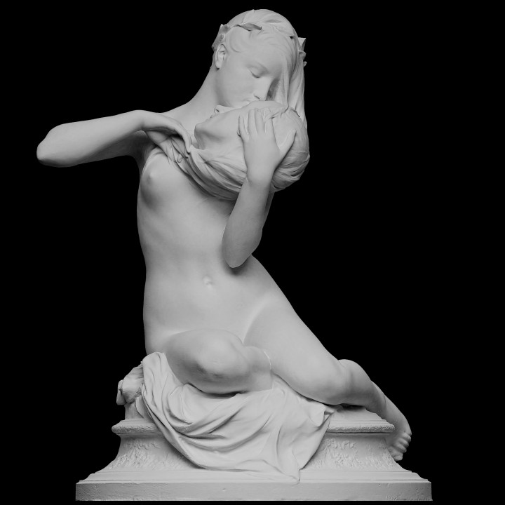 Statua La musa di André Chenier 17cm