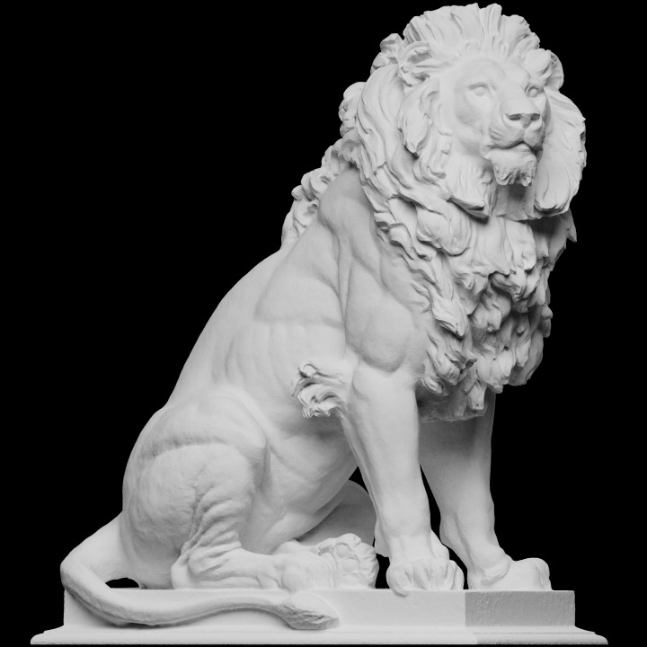 Statua Leone Palazzo di Giustizia di Vienna 23cm