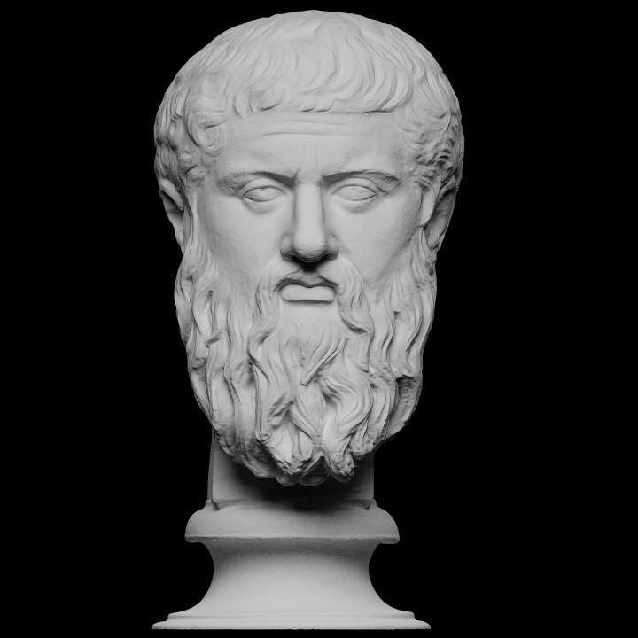 Statua testa Platone 30cm